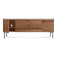 Peek 2 Door / 2 Drawer Console in Rustic Walnut / Carrara - Angle 5