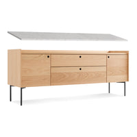 Peek 2 Door / 2 Drawer Console in White Oak / Cararra - Angle 6