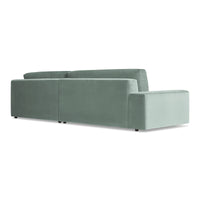 Esker L Sectional Sofa in Breezy Blue Velvet - Angle 5