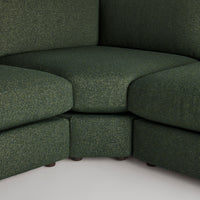Esker L Sectional Sofa in Vos Evergreen - Angle 2