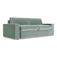 Esker Sleeper Sofa in Breezy Blue Velvet - Angle 5