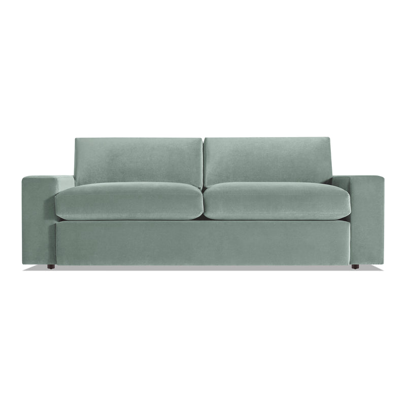 Esker Sleeper Sofa in Breezy Blue Velvet - Angle 1