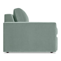 Esker Sleeper Sofa in Breezy Blue Velvet - Angle 4