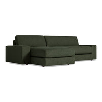 Esker Sofa with Chaise in Vos Evergreen - Angle 2