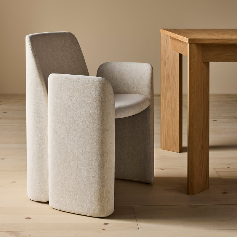 Parentheses Chair in Moss Velvet