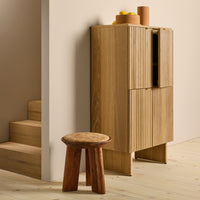 Murmur Storage Cabinet in White Oak - Angle 2