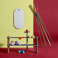 Splash Coat Rack in Grey Green - Angle 3