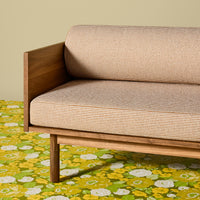 Souvenir Sofa in Storm Velvet / White Oak - Angle 3