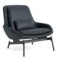 Field Lounge Chair in Ink Leather - Angle 4