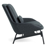 Field Lounge Chair in Ink Leather - Angle 5