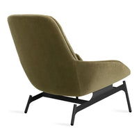 Field Lounge Chair in Moss Velvet - Angle 10