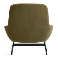 Field Lounge Chair in Moss Velvet - Angle 11