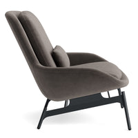 Field Lounge Chair in Storm Velvet - Angle 9