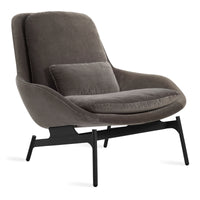 Field Lounge Chair in Storm Velvet - Angle 7