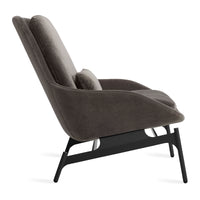 Field Lounge Chair in Storm Velvet - Angle 8