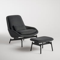 Field Ottoman in Maharam Meld in Panda - Angle 3