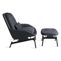 Field Ottoman in Ink Leather - Angle 8