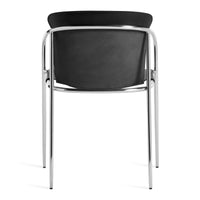 Farrier Dining Chair in Black Leather - Angle 8