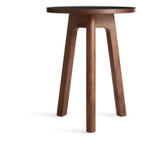 Apt Tall Side Table in Black / Walnut - Angle 1