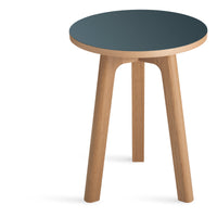 Apt Tall Side Table in Navy Green / White Oak - Angle 4