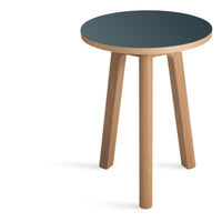 Apt Tall Side Table in Navy Green / White Oak - Angle 3