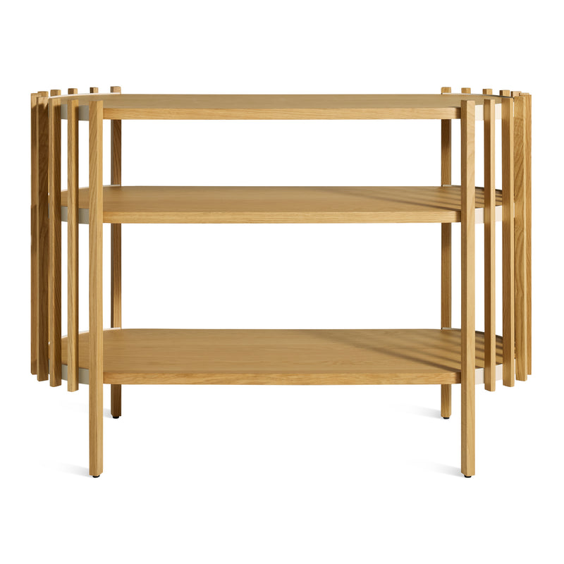 Forum Console in White Oak - Angle 1