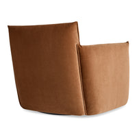 Oft Swivel Lounge Chair in Copper Velvet - Angle 6
