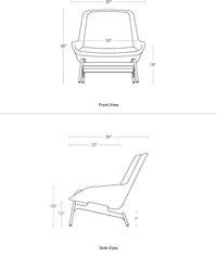 Field Lounge Chair and Ottoman Set in Vos Bone - Angle 10