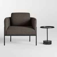 Getup Lounge Chair in Kelso Charcoal - Angle 3