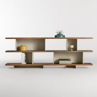 Happy Day Shelving 3 Shelf in Walnut / Putty - Angle 7