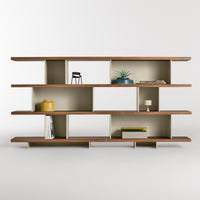 Happy Day Shelving 4 Shelf in Walnut / Putty - Angle 9
