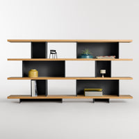 Happy Day Shelving 4 Shelf en White Oak / Oblivion - ángulo 9