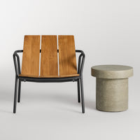 Hunky Dory Side Table in Mushroom Terrazzo - Angle 2