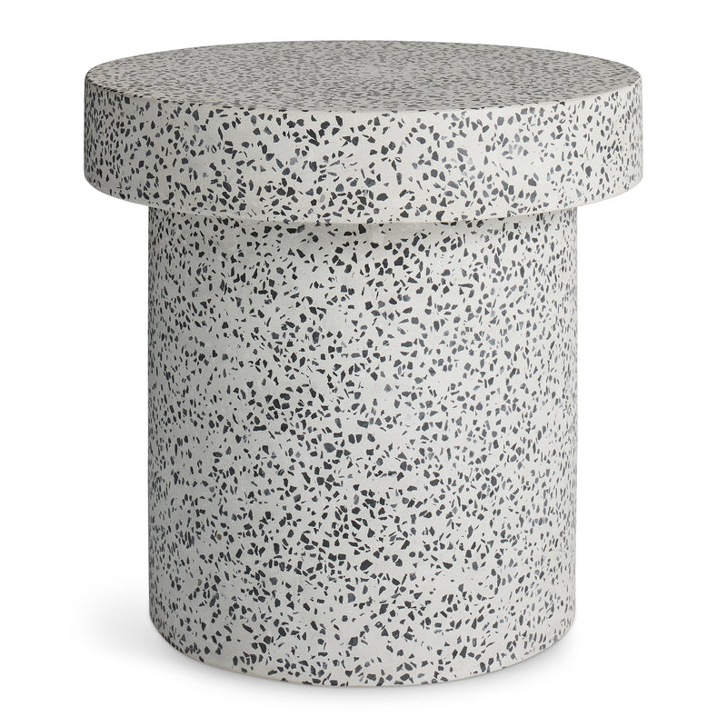 Hunky Dory Side Table en White Terrazzo