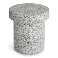 Hunky Dory Side Table in White Terrazzo - Angle 2