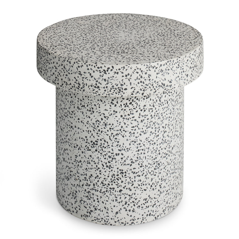 Hunky Dory Side Table en White Terrazzo