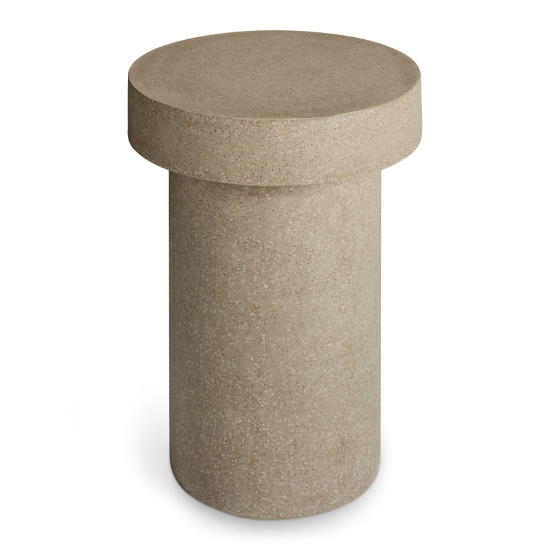 Hunky Dory Tall Side Table in Mushroom Terrazzo