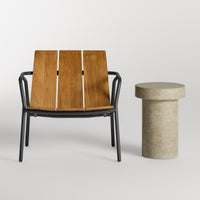 Hunky Dory Tall Side Table en Mushroom Terrazzo - ángulo 4