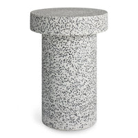 Hunky Dory Tall Side Table in White Terrazzo - Angle 1