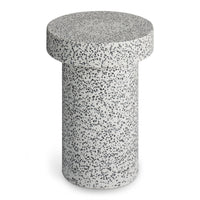 Hunky Dory Tall Side Table in White Terrazzo - Angle 4