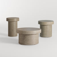 Hunky Dory Tall Side Table in Mushroom Terrazzo - Angle 7