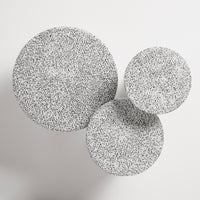Hunky Dory Tall Side Table in White Terrazzo - Angle 6