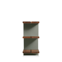 Happy Day Shelving 3 Shelf in Walnut / Grey Green - Angle 4