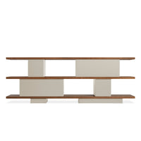 Happy Day Shelving 3 Shelf in Walnut / Putty - Angle 6