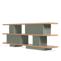 Happy Day Shelving 3 Shelf en White Oak / Grey Green - ángulo 5