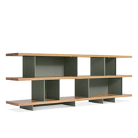 Happy Day Shelving 3 Shelf en White Oak / Grey Green - ángulo 3