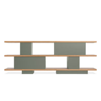 Happy Day Shelving 3 Shelf en White Oak / Grey Green - ángulo 6