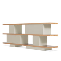 Happy Day Shelving 3 Shelf in White Oak / Putty - Angle 5