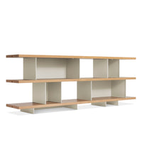 Happy Day Shelving 3 Shelf in White Oak / Putty - Angle 3