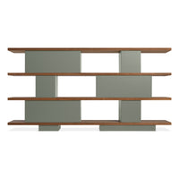 Happy Day Shelving 4 Shelf en Walnut / Grey Green - ángulo 8
